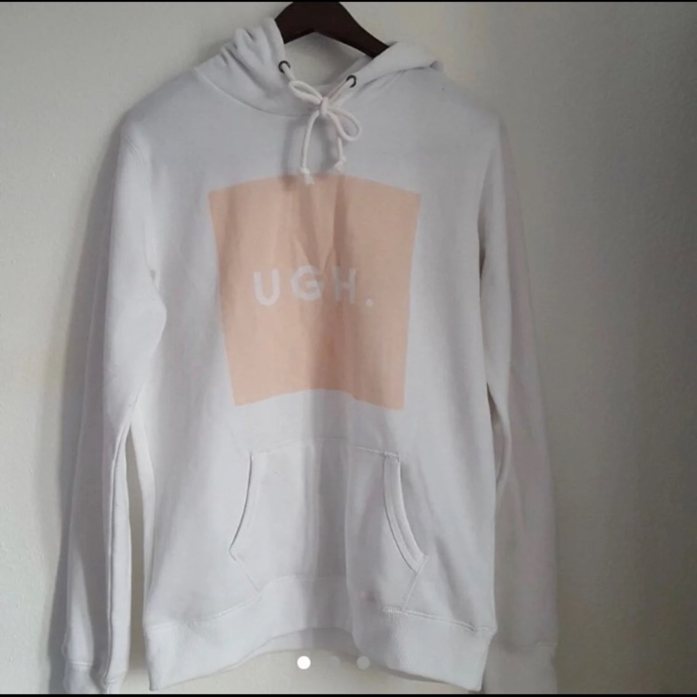 White hoodie(size is large but it runs small)